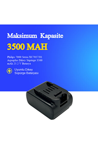 ümit maker Philips 7000 Serisi XC7057/01 Aquaplus Dikey Süpürge 3500 mAh 25.2...