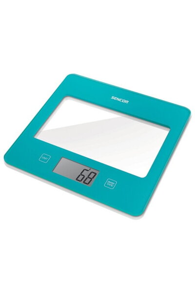 Sencor KITCHEN SCALE TURQUOISE SAFETY GLASS SE