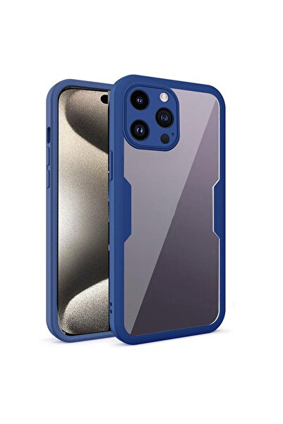 Techsuit Husa pentru iPhone 15 Pro + Folie - ColorVerse 360 Series - Blue