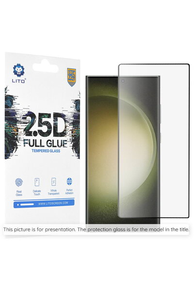 Lito Folie pentru iPhone 16 Pro / iPhone 17 - Sticlă 2.5D FullGlue - Negru