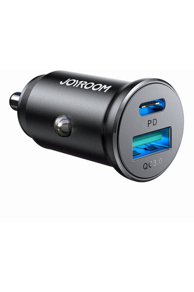 Joyroom JR-CCN05 1x USB-A + 1x USB-C PD QC3.0 3A 30W Negru
