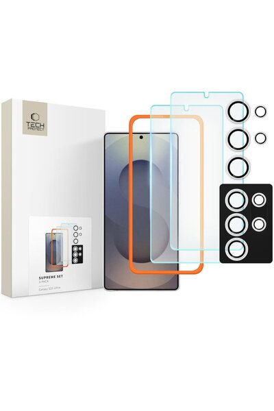 Tech-Protect Set sticlДѓ securizatДѓ Supreme pentru Galaxy S25 Ultra, pachet ...