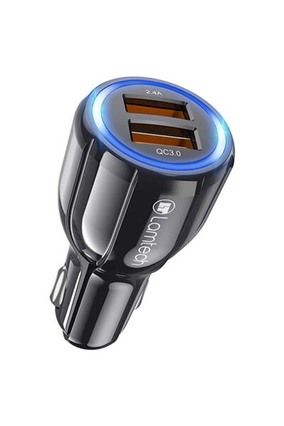 Lamtech 2x USB-A QC3.0 5V/3.1A 15.5W Negru