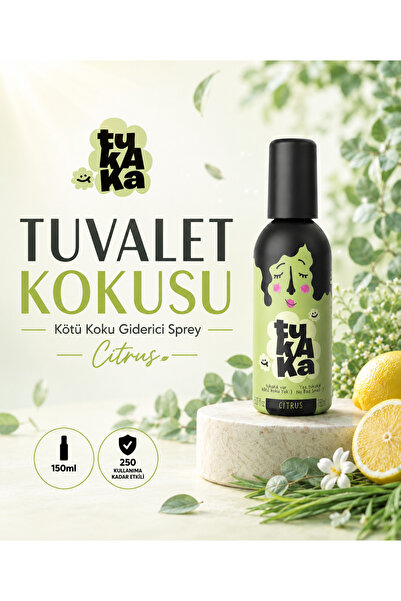 TUKAKA Tuvalet Öncesi Koku Giderici Sprey, Banyo ve Tuvalet Kokusu, Kötü Koku...