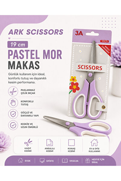 Ark SCISSORS 19 cm Pastel Mor Makas
