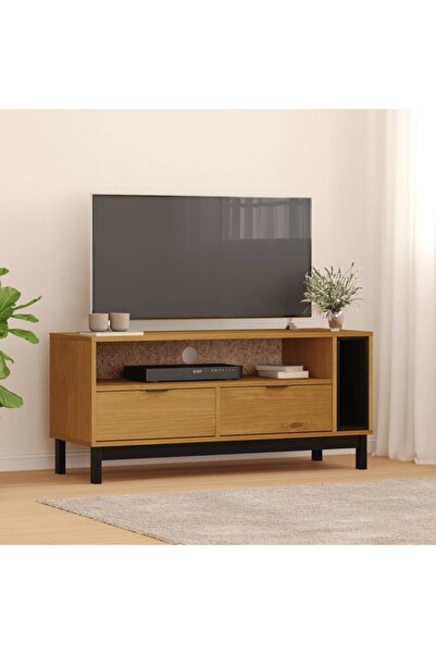 Concept Dulap TV „FLAM” 110x40x50 cm, lemn masiv de pin