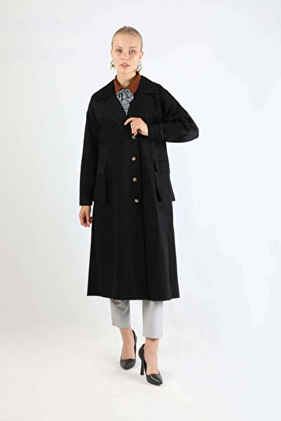 ZÜLAYS Bellows Pocket Trench Coat Black