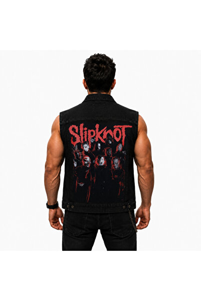 Romee Design Slipknot We Are Not Your Kind Black Denim Vest