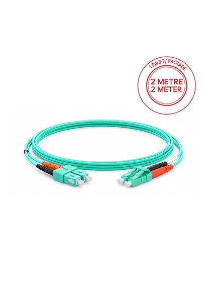 ALFAFONET Sc/Pc-Lc/Pc Multimode Om3 Duplex 2 Meter Fiber Patch Cord