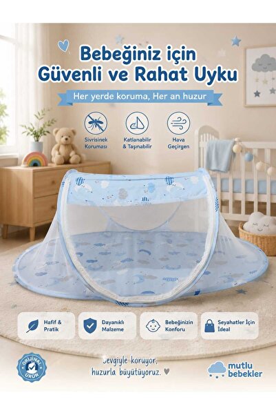 Niniva Bebek katlanabilir cibinlik fermuarlı sineklik koruyucu