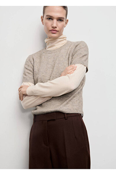 MANGO Woman Tricou tricot cu maneca scurta