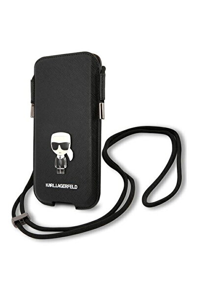 Karl Lagerfeld Torebka KLHCP12LOPHKMK 6.7" Black/black hardcase Saffiano Ikon...