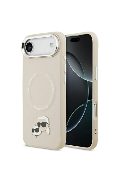 Karl Lagerfeld Husa iPhone 17 Air - Piele K&C Pins MagSafe (KLHMP17MPSMLRKCE)...