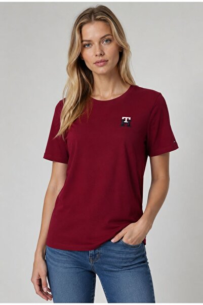 Tommy Hilfiger Monogram Kadın T-Shırt  Regular Fit