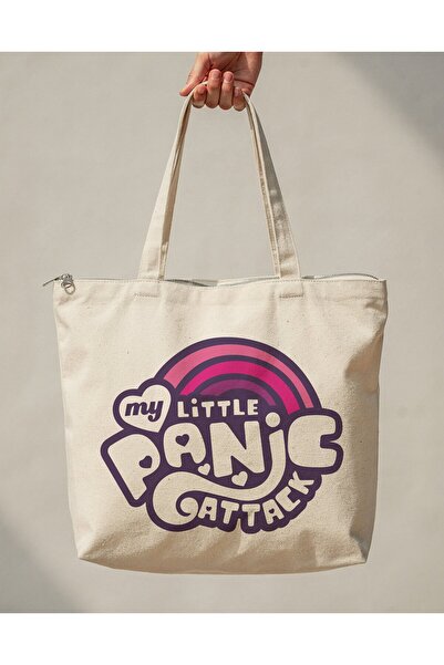 buzagi tasarım ürünleri Panic Attack Zippered Lined Gusseted Canvas Bag 35 X ...