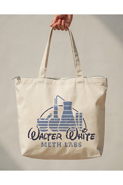 buzagi tasarım ürünleri Breaking Bad Zippered Lined Gusseted Canvas Bag 35 X ...
