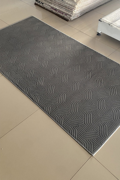 Polaris Halı Delüx Kabartmalı Düz Renk Üstün Kalite de Kaymaz Tabanlı Yolluk ...