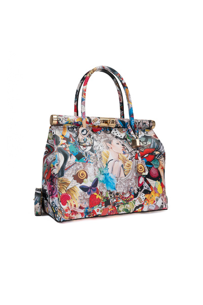Posete Fagaras Poseta Piele Jennifer - Multicolor, Geanta Casual din Piele Na...