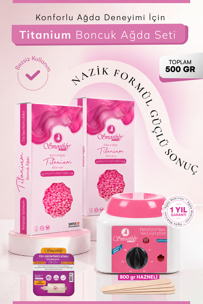Smoothly 2 Ad.250gr Soyulabilen Boncuk Ağda Ağda Isıtıcı Makine+ Karınca Yumu...