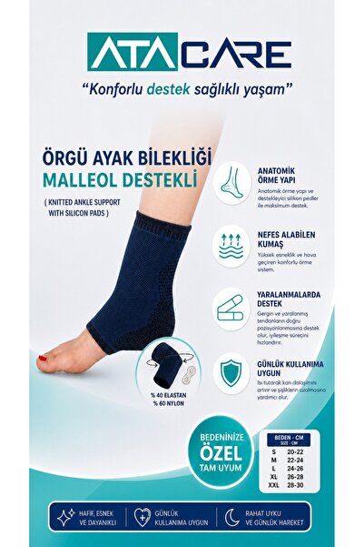 ATACARE MALLEOL DESTEKLİ AYAK BİLEKLİĞİ ÖRGÜ KUMAŞ (SMALL)