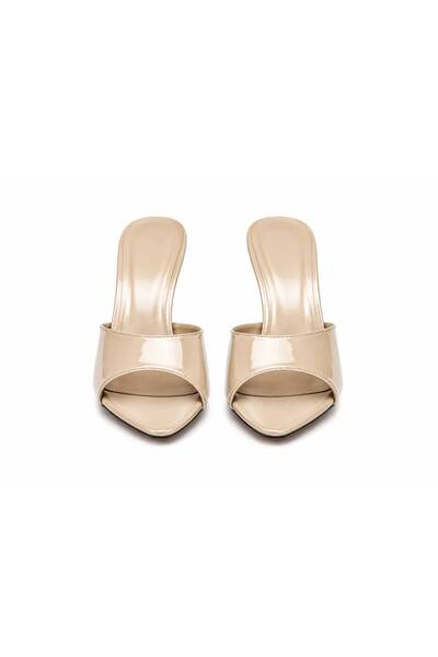 lünya shoes ten rugan Kadın İnce Topuklu Sivri Burun Terlik
