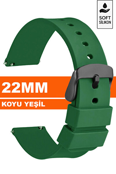 Trendburada 22mm Saatlerle Uyumlu Soft Silikon Saat Kordonu Kayışı