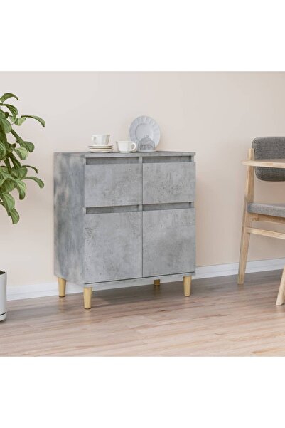 Concept Servantă, gri beton, 60x35x70 cm, lemn prelucrat