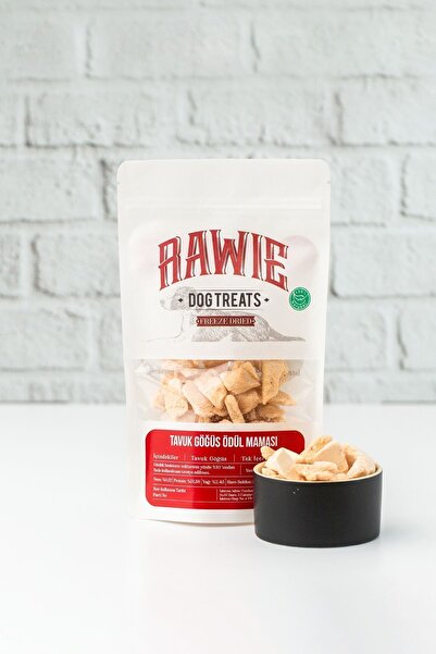 Rawie Tavuk Göğüs Köpek Ödül Maması, Freeze Dry, %100 Doğal, 40G