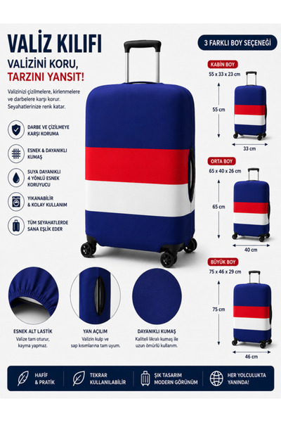 Bag line Husă rezistentă pentru valize și bagaje din țesătură elastică Lycra ...