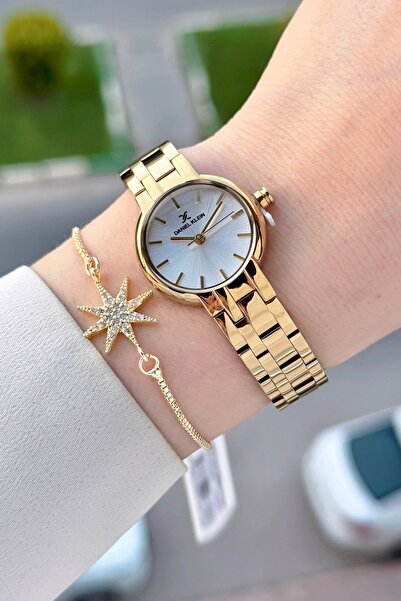 Daniel Klein Gold Color Gift Packaged 25 mm Women's Wristwatch