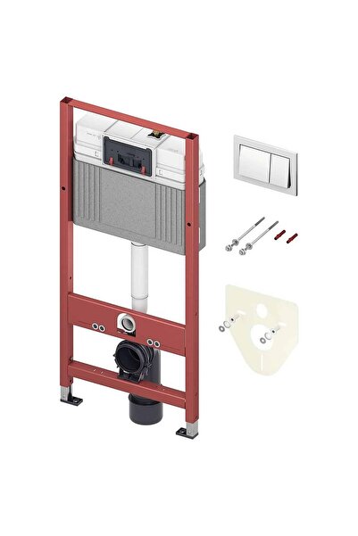 TECE Cadru WC încastrat Bază — rezervor 10L + clapetă de acționare crom lucios