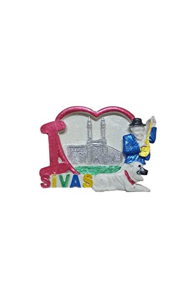 REYYAN Sivas magneti polyester kabartmalı hediyelik magnet
