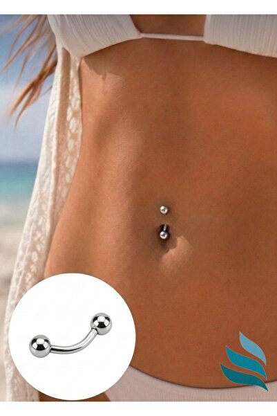 Bylin %100 Cerrahi Çelik Göbek Genital Piercing - Bar Kalınlığı 1,6 mm- 1 Adet