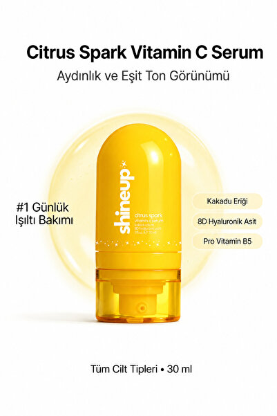 shineup Citrus Spark C Vitamini Serum 30 ml | Aydınlatıcı, Ton Eşitleyici & 8...