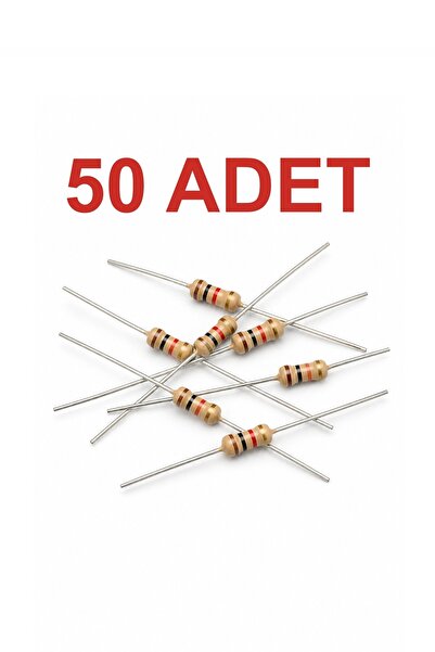 Rodevino 50 Adet 1 kΩ Direnç 1K 1/4W Resistor elektronik devre direnci
