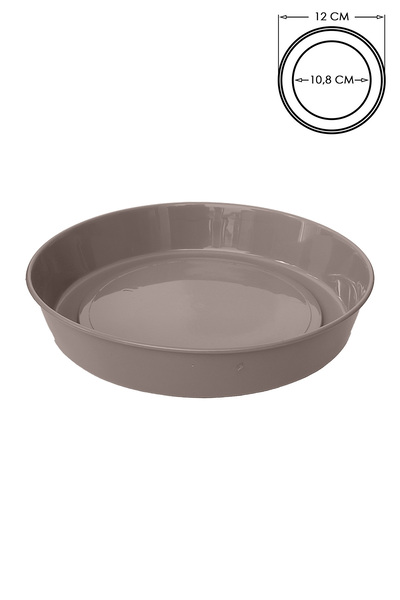 ToXA Saksı Tabağı 12cm Klasik Tabak No4 Tabak Kahve Serinova Parlak Plastik A...