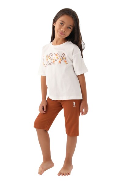 U.S. Polo Assn. U.S. Polo Assn licencirani set kaprih za devojčice sa cvetnim...
