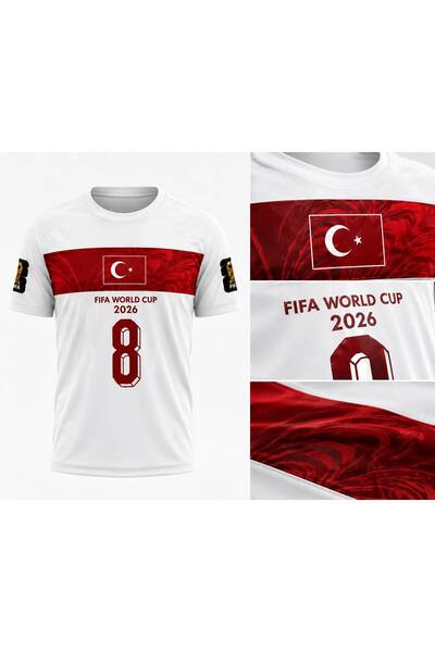 yenteks TÜRKİYE FIFA 2026 ARDA.GÜLER.YETİŞKİN BEYAZ FORMA UNISEX