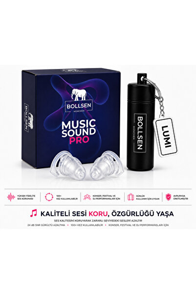 BOLLSEN MusicSoundPro Kulak Tıkaçları Konser Festival Parti İçin 24 dB SNR Gü...