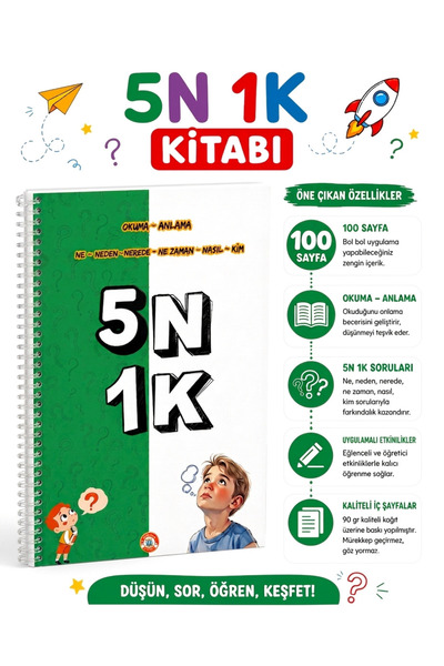 Esen Yayınları 5N 1K OKUMA VE ANLAMA KİTABI ÖZEL EĞİTİM/REHABİLİTASYON