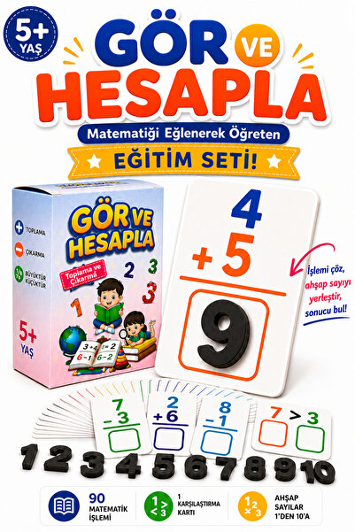 Flymod Gör Ve Hesapla Montessori Matematik Toplama Çıkarma Kreş Ana Sınıf Yük...
