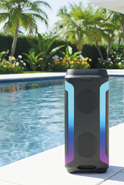 Piranha 7897 Kablosuz Partybox RGB Işıklı Bluetooth TWS Kule Hoparlör | 5 Farklı Işık Modu | USB Disk Girişi