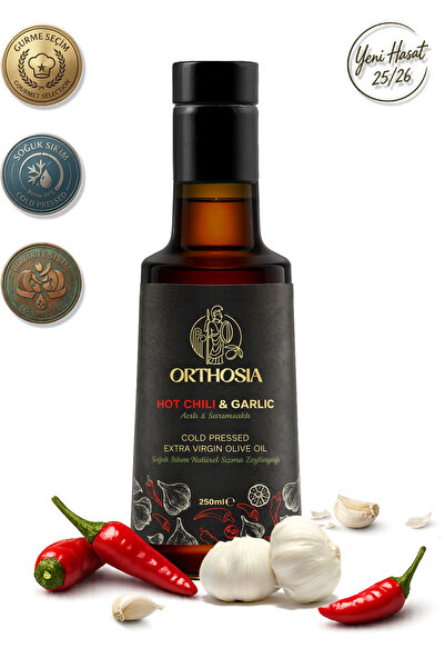Orthosia Acı& Sarımsak Çeşnili Soğuk Sıkım Natürel Sızma Zeytinyağı 250 ml