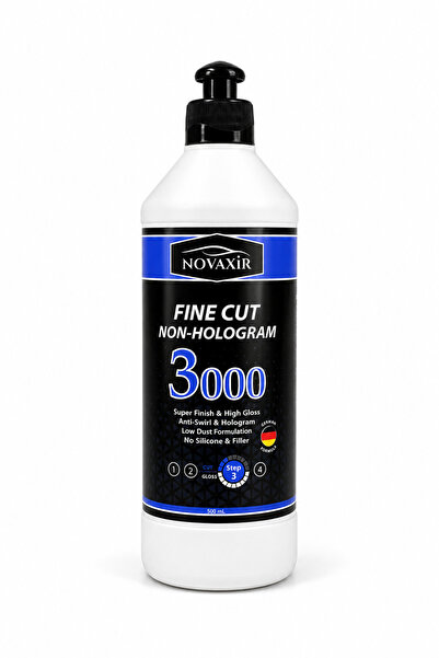 novaxir FINE CUT 3000 HARE-HOLOGRAM GİDERİCİ PASTA, 500 mL, SİLİKON-DOLGU İÇE...