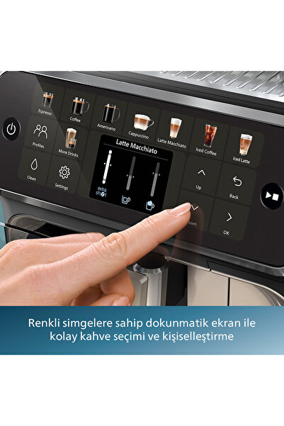 Philips 5500 Serisi LatteGo Tam Otomatik Espresso Makinesi, 20 Sıcak ve Soğuk İçecek, SilentBrew, EP5547/90