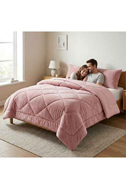 GENÇEV HOME COLLECTİONS Cuvernă dublă din silicon Dusty Rose Welsoft
