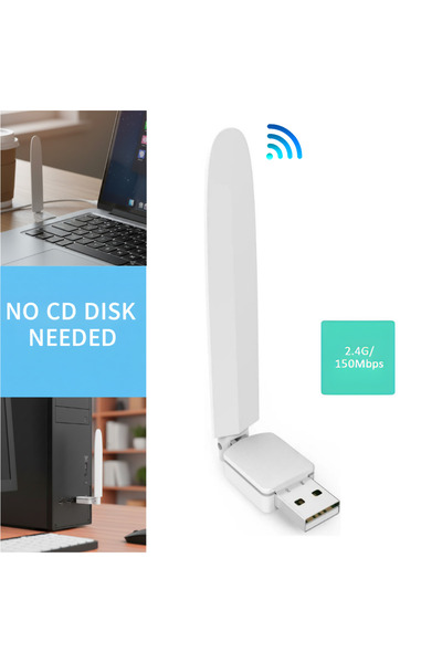 Platoon PL-9342 150Mbps 2.4GHz 2dBi Harici Antenli Usb Kablosuz Adaptör