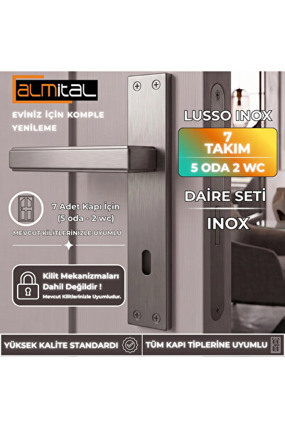 almital mobilya aksesuarları furniture accessories Lusso İnox 5 Adet Oda 2 Ad...