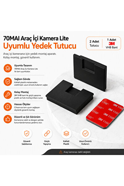 Memania Co حامل بديل متوافق مع كاميرا السيارة 70mai Lite (قطعتان)