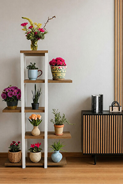 FARİKA Etajeră pentru plante/flori din MDF cu 5 niveluri – 25x25 / 22x45 / 22...